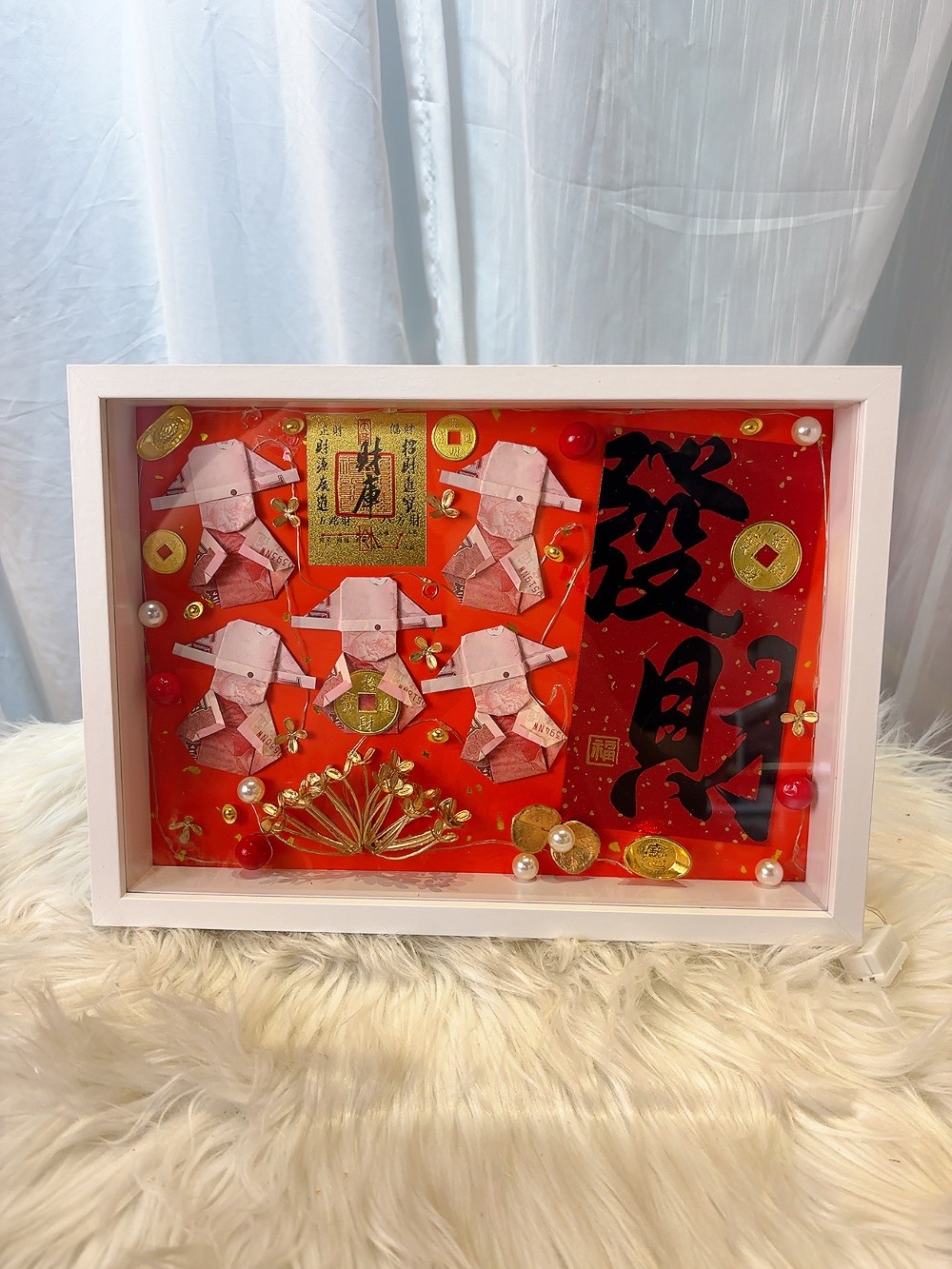 五路財神招財相框